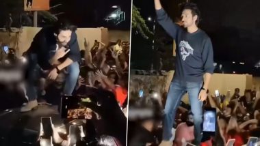 Kartik Aaryan Climbs on Top of Car and Celebrates Bhool Bhulaiyaa 2 Box Office Success With Fans (Watch Video)