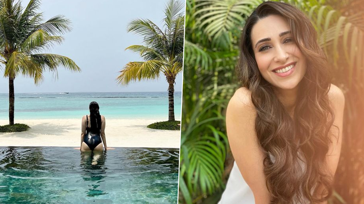 Karisma Kapoor Shares a Sexy Picture in Black Swimsuit From Her Beachy  Vacay and It's LIT! | 👗 LatestLY