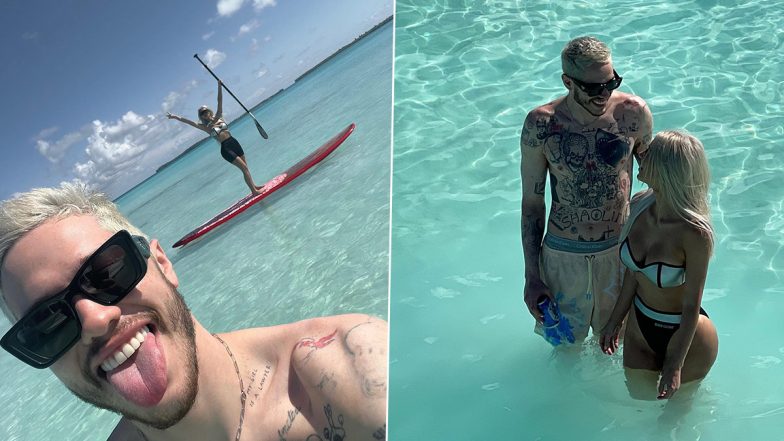 Bikini-Clad Kim Kardashian and Boyfriend Pete Davidson Are ‘Stranded’ on an Exotic Locale (View Pics & Videos)