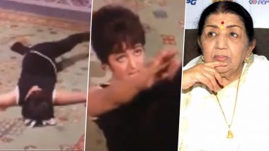 International Yoga Day: Lata Mangeshkar’s Nostalgic Song ‘O Ghata Sanwari’ Goes Viral Thanks to Hema Malini’s Yoga Poses (Watch Video)