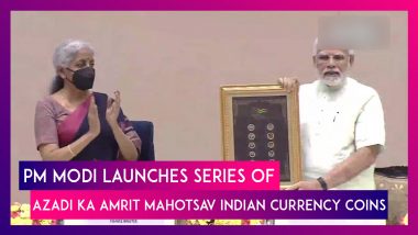 PM Narendra Modi Launches Series Of Azadi Ka Amrit Mahotsav Indian Currency Coins