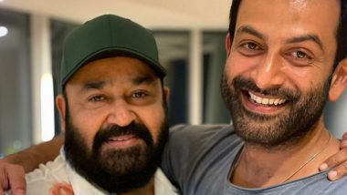 Mohanlal and Prithviraj Sukumaran Catch Up 'Back Home' and Hug Each Other for a Perfect Click!