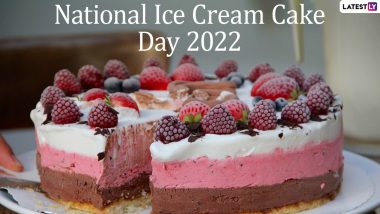 National Ice Cream Cake Day 2022: Easy Recipe To Prepare Delicious Chocolate Ice Cream Cake at Home (Watch Video)