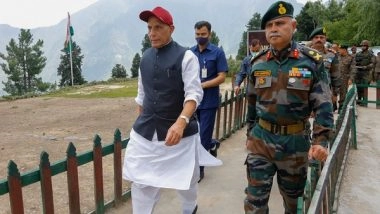 India News | Rajnath Singh Reviews Security Situation Along Border Areas in J-K