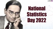 National Statistics Day 2022 Date & Theme: Know Aim, Objective, History and Significance of the Day Celebrating Prasanta Chandra Mahalanobis Birth Anniversary