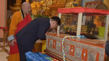 World News | Mongolia President Pays Obeisance to Holy Kapilavastu Relics of Lord Buddha at Ganden Monastery
