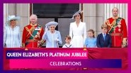 Queen Elizabeth's Platinum Jubilee Celebrations: 70 Aircraft Flypast, March Past, And The Monarch's Balcony Appearance Marks First Day