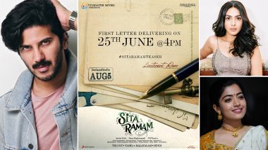 Sita Ramam Teaser: Makers Of Dulquer Salmaan, Mrunal Thakur, Rashmika Mandanna’s Film To Deliver Their ‘First Letter’ On June 25 (View Poster)