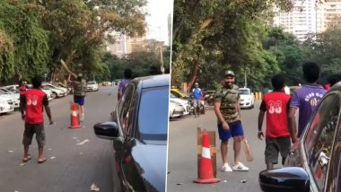 Rohit Sharma Plays Gully Cricket in Streets Of Worli (Watch Video)