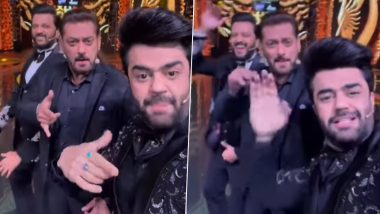 IIFA 2022: Salman Khan Dancing to 'The Punjaabban' Song's Hook Step at the Awards Night Is Just Wow (Watch Video)