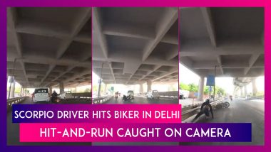 Delhi: Scorpio Driver Hits Biker After Argument, Hit-And-Run Caught On Camera