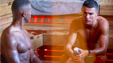 Cristiano Ronaldo and Jose Semedo Take Sauna Bath, CR7 Shares Shirtless Photo on Instagram