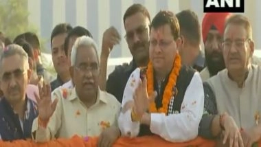 India News | CM Dhami Holds Roadshow to Celebrate Win in Champawat By-poll
