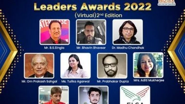 Business News | Bizox Media Network Organised 'Leaders Awards 2022' - Virtual, Felicitated Top Companies & Individuals