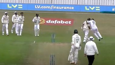 Mohammed Shami Dismisses Cheteshwar Pujara for a Duck, Celebrates Fall of Wicket With Him During India vs Leicestershire Practice Match (Watch Video)