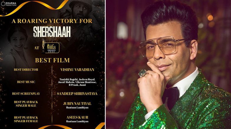 Shershaah Wins Big at IIFA 2022; Karan Johar Is Proud as His Film Starring Sidharth Malhotra-Kiara Advani Bags Six Awards