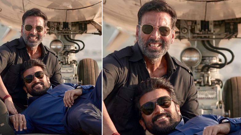 Suriya Confirms Cameo in Soorarai Pottru’s Hindi Remake, Shares Pic from Sets Featuring Lead Akshay Kumar!