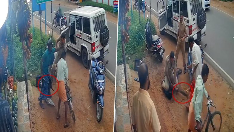 Kerala SHO Arun Kumar Attacked by Local With Machete; Video Goes Viral, Netizens Applaud ‘Hero’