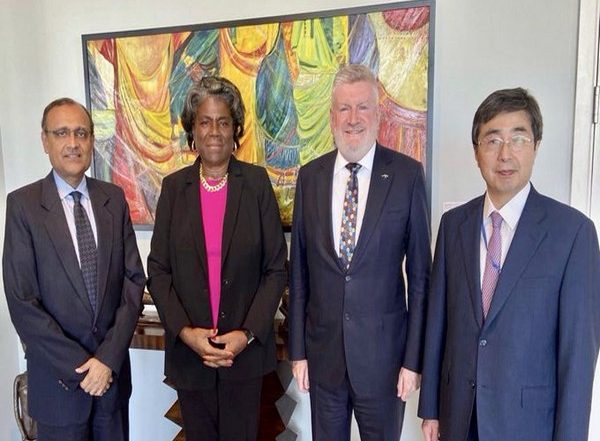 World News | Tirumurti Meets Quad UN Ambassadors, Discuss Ways to Strengthen Rules-based International Order