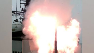 India News | India Successfully Test-fires VL-SRSAM Missile from Indian Naval Ship off Odisha Coast