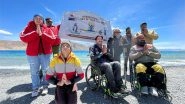 Sports News | Expedition Team of Wheelchair Users Celebrates International Yoga Day at Height of 14,300 Feet at Pangong Lake