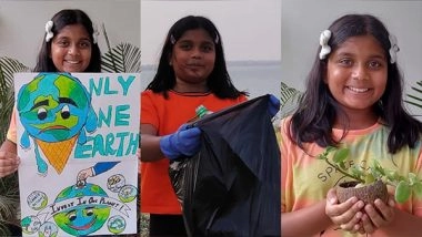 Business News | BeTheChange Campaign by Bengaluru's Little Environmentalist Manya Harsha Fights Against Climate Change
