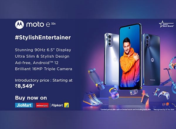 Business News | Moto E32s, the Stylish Entertainer, Goes on Sale Today at a Disruptive Price Starting from Rs. 8,549 Across 60,000+ Retail Stores