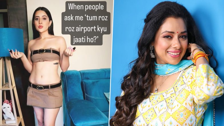 Urfi Javed Takes the Anupamaa Route as She Finally Answers ‘Roz Airport Kyu Jaati Ho?’ Question (Watch Video)