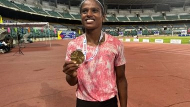 Sports News | Karnataka's Aishwarya B Breaks National Record in Triple Jump at National Inter-State Athletics C'ships