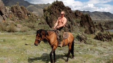 World News | G7 Leaders Mock Russian President Putin over Shirtless, Bare-chested Horse-riding Picture