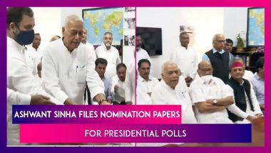 Yashwant Sinha, Opp Presidential Candidate Files Nomination, Rahul Gandhi, Farooq Abdullah Present