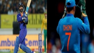 Sports News | Dinesh Karthik Surpasses MS Dhoni to Become Oldest Indian to Smash T20I Half-century