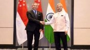 World News | Jaishankar Welcomes Singapore Counterpart Ahead of ASEAN-India FMs Meeting
