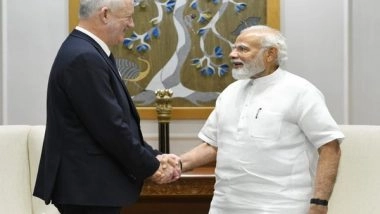 World News | Israeli Defence Minister Benjamin Gantz Discusses Defence Cooperation with PM Modi