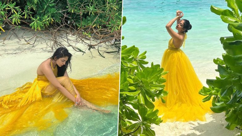 Ahaana Krishna Soaks Up The Maldivian Sun In A Yellow Tulle Gown (View Pics)