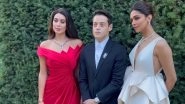 Deepika Padukone Looks Simply Gorgeous in a White Gown as She Poses Alongside Rami Malek and Yasmine Sabri at Madrid&rsquo;s Cartier Event