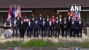 World News | Group of Seven Leaders, PM Modi, Pose for Photograph Ahead of G7 Summit
