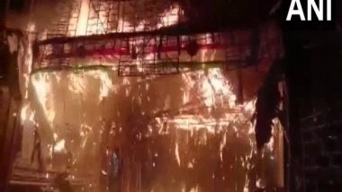 India News | Madurai: Fire Breaks out at Temple Festival, Shops, Vehicles Gutted
