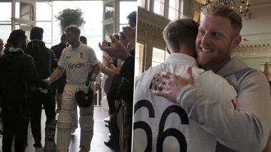 ENG vs NZ: Joe Root Receives Grand Welcome at Lord’s Pavilion After Century in England’s Win in 1st Test at Lord’s (Watch Video)