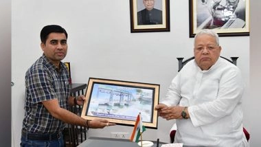 Business News | Yogesh Joshi, the Director of Rapid Organic Meets Rajasthan Governor Kalraj Mishra, Gets Appreciation for His Work