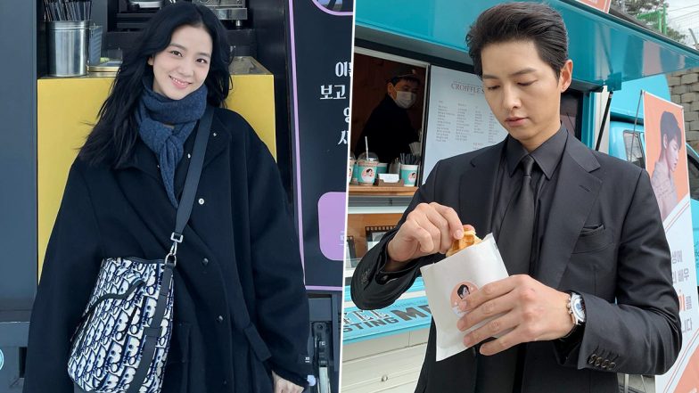 National Food Truck Day 2022: From BLACKPINK's Jisoo to Song Joong-Ki, Your Favourite K-Drama Stars Receive Food and Coffee Trucks From Fans and Co-Stars (View Pics)