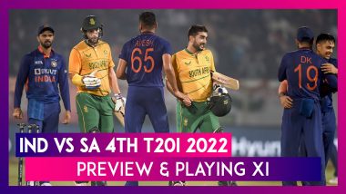 IND vs SA 4th T20I 2022 Preview & Playing XI: India Look to Level Series