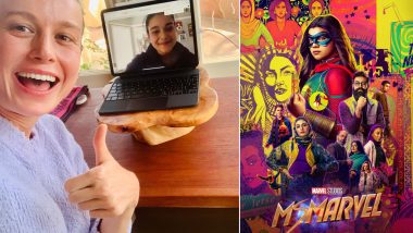 Ms Marvel: Brie Larson Shares Photo of First Zoom Call With Iman Vellani, Calls Her the 'Best Marvel' (View Pic)