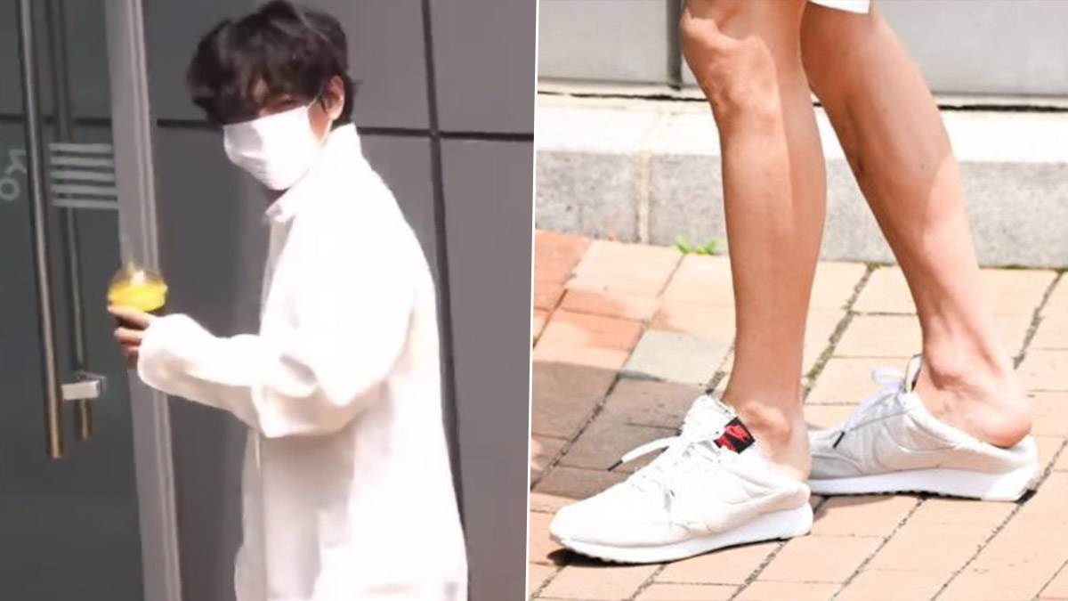 BTS's V sports shoes worth Rs 68,000 as he meets South Korean
