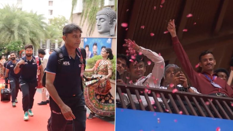 IND vs SA: Team India Receive Grand Welcome on Arrival to Rajkot Ahead of Fourth T20I (Watch Video)