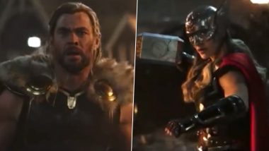Thor Love and Thunder: Chris Hemsworth's God of Thunder Has an Unexpected Reunion With Mjolnir in This Clip From His Upcoming Marvel Film! (Watch Video)