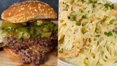 Father’s Day 2022 Food Ideas: From Chicken Tikka Alfredo Pasta to Green Chile Cheeseburger; 5 Appetizing Dishes That Will Show Your Appreciation to Your Dad! (Watch Videos)