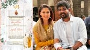 Nayanthara And Vignesh Shivan Marriage: Picture Of Couple&rsquo;s Wedding Invite Goes Viral On Social Media