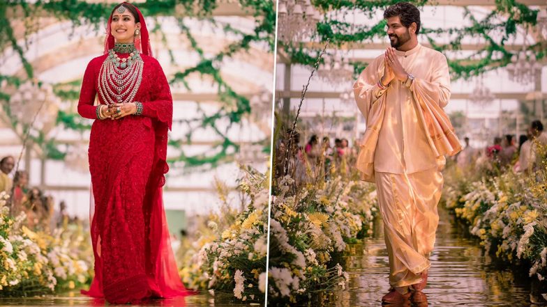 Bride Nayanthara And Groom Vignesh Shivan Look Exquisite In Custom-Made Wedding Ensembles (View Pics)