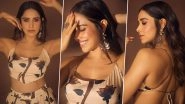 Nushrratt Bharuccha Slays in a Chic Floral Corset Top Paired with Matching Skirt (View Pics)